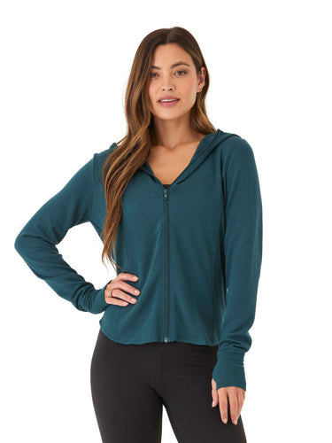 Ophelia Feather Fleece Zip Hoodie Womens Outerwear Sweatshirt Threads 4 Thought