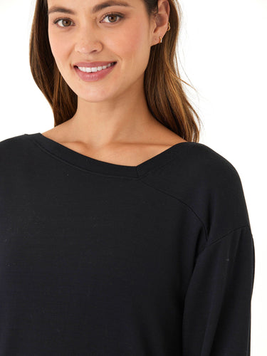 Merida Feather Fleece Asymmetrical Tunic Womens Tops Long Tee Threads 4 Thought
