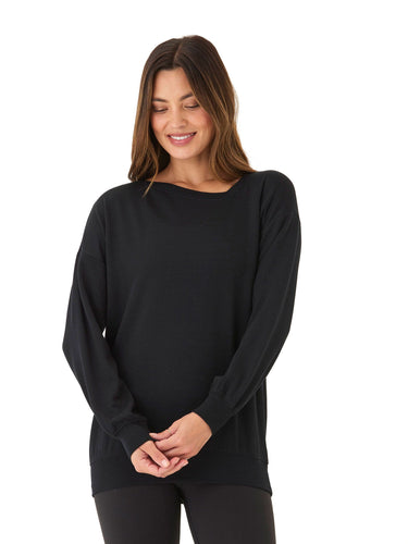 Merida Feather Fleece Asymmetrical Tunic Womens Tops Long Tee Threads 4 Thought