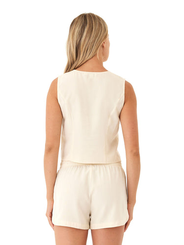 Kimora Breezy Linen Vest Womens Tops Tanks Threads 4 Thought