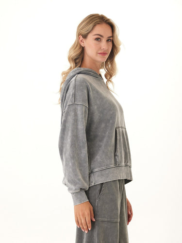 Marcellina Mineral Wash CVC Fleece Pullover Hoodie Threads 4 Thought