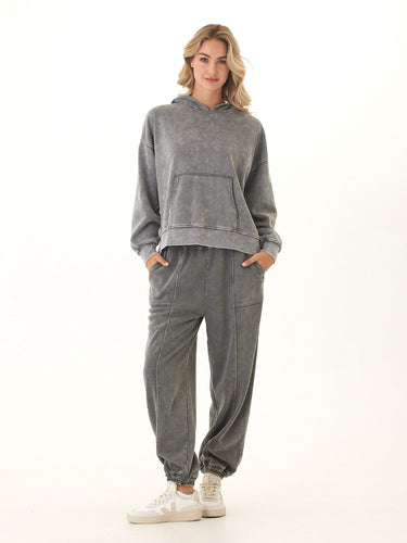 Marcellina Mineral Wash CVC Fleece Pullover Hoodie Threads 4 Thought