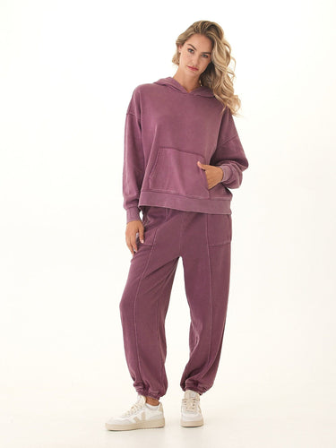 Marcellina Mineral Wash CVC Fleece Pullover Hoodie Threads 4 Thought