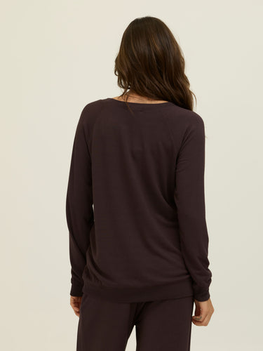 Priscilla Feather Fleece Raglan Sweatshirt Womens Outerwear Sweatshirt Threads 4 Thought