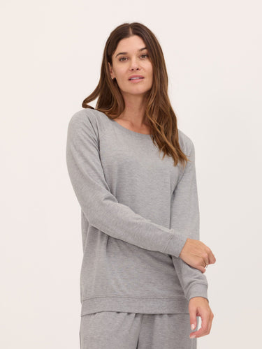 Priscilla Feather Fleece Raglan Sweatshirt Womens Tops Long Shirt Threads 4 Thought