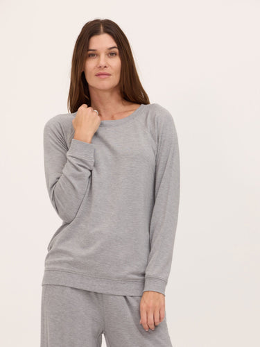 Priscilla Feather Fleece Raglan Sweatshirt Womens Tops Long Shirt Threads 4 Thought