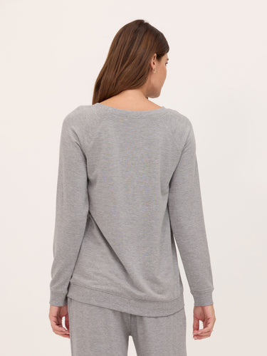 Priscilla Feather Fleece Raglan Sweatshirt Womens Tops Long Shirt Threads 4 Thought