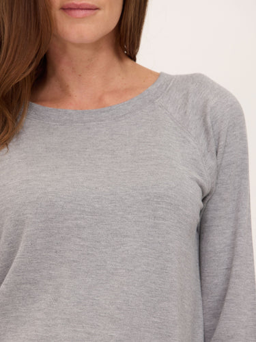 Priscilla Feather Fleece Raglan Sweatshirt Womens Tops Long Shirt Threads 4 Thought