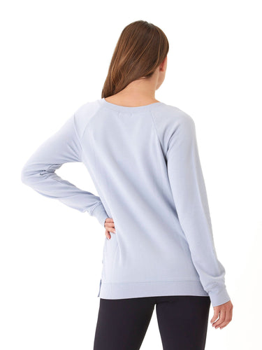 Roberta Feather Fleece Snap Button Sweatshirt Threads 4 Thought