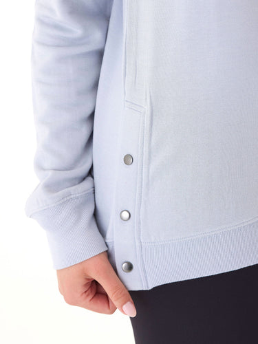 Roberta Feather Fleece Snap Button Sweatshirt Threads 4 Thought