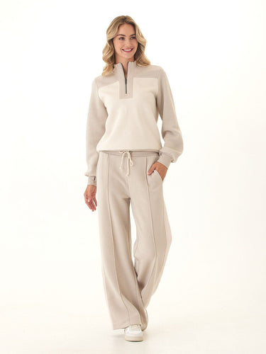 Kianna Triblend Fleece Colorblock Half Zip Pullover Threads 4 Thought