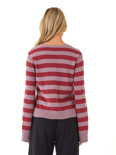 Kiley Summit Stripe Cotton Blend Bell Sleeve Sweater Womens Outerwear Sweater Threads 4 Thought