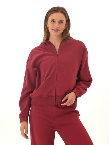 Starla French Terry Rib Mix Zip Hoodie Womens Outerwear Sweatshirt Threads 4 Thought