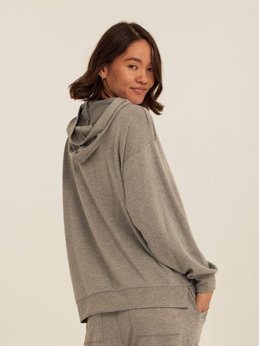 Sylvie Modal Terry Oversized Pullover Hoodie Womens Outerwear Sweatshirt Threads 4 Thought