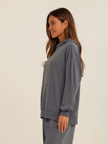 Sylvie Modal Terry Oversized Pullover Hoodie Womens Outerwear Sweatshirt Threads 4 Thought