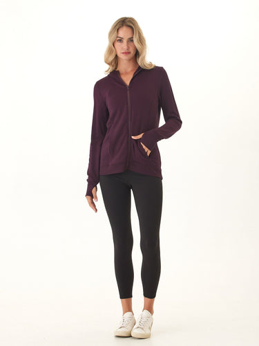 Neyra Feather Fleece Zip Hoodie Womens Outerwear Sweatshirt Threads 4 Thought
