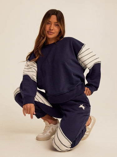 Kaelah Cotton Blend Terry Sweatshirt Womens Outerwear Sweatshirt Threads 4 Thought