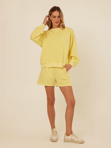 Kaitlyn Mineral Wash Fleece Sweatshirt Womens Outerwear Sweatshirt Threads 4 Thought