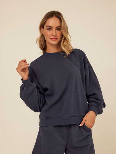 Kaitlyn Mineral Wash Fleece Sweatshirt Womens Outerwear Sweatshirt Threads 4 Thought