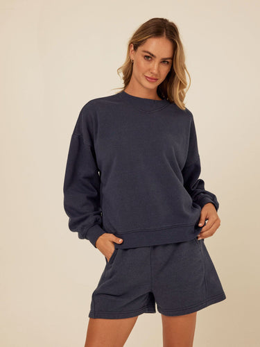 Kaitlyn Mineral Wash Fleece Sweatshirt Womens Outerwear Sweatshirt Threads 4 Thought