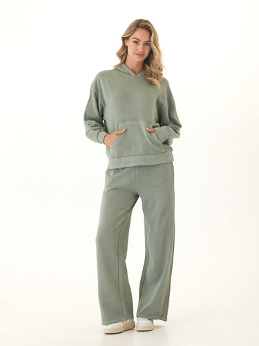 Esmeralda Mineral Wash Cotton Terry Wide Leg Pant Womens Bottoms Sweatpants Threads 4 Thought