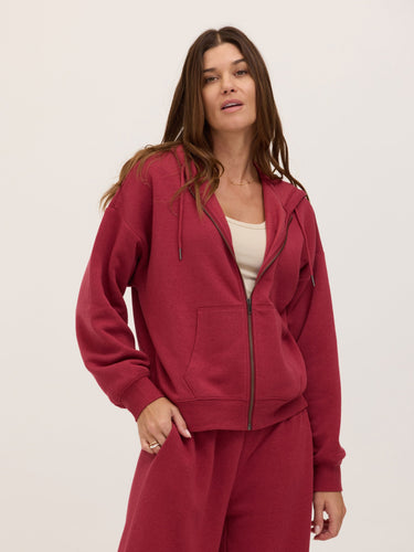 Corissa Triblend Fleece Zip Hoodie Womens Outerwear Sweatshirt Threads 4 Thought