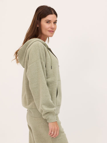 Corissa Triblend Fleece Zip Hoodie Womens Outerwear Sweatshirt Threads 4 Thought