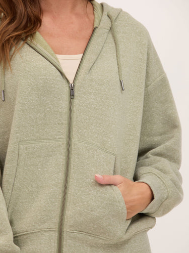 Corissa Triblend Fleece Zip Hoodie Womens Outerwear Sweatshirt Threads 4 Thought