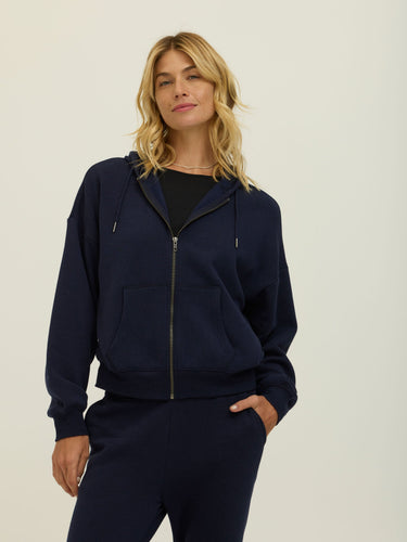Corissa Triblend Fleece Zip Hoodie Womens Outerwear Sweatshirt Threads 4 Thought