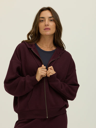Corissa Triblend Fleece Zip Hoodie Womens Outerwear Sweatshirt Threads 4 Thought