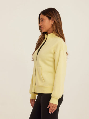 Delacey Triblend Fleece Zip Jacket Womens Outerwear Sweatshirt Threads 4 Thought