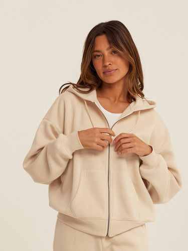 Corissa Triblend Fleece Zip Hoodie Womens Outerwear Sweatshirt Threads 4 Thought