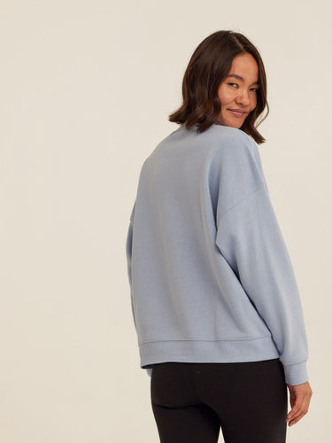 Karlie Triblend Fleece Mock Neck Pullover Womens Outerwear Sweatshirt Threads 4 Thought