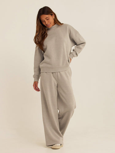 Karlie Triblend Fleece Mock Neck Pullover Womens Outerwear Sweatshirt Threads 4 Thought