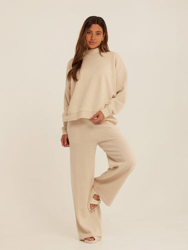 Karlie Triblend Fleece Mock Neck Pullover Womens Outerwear Sweatshirt Threads 4 Thought