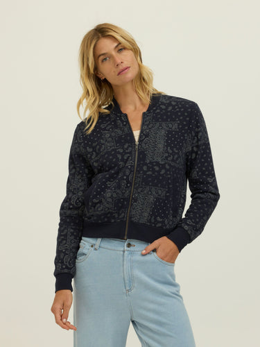 Maida Classic Paisley Print Fleece Jacket Womens Outerwear Jacket Threads 4 Thought