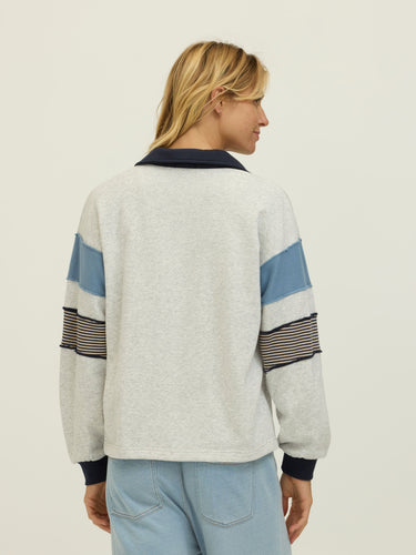 Paula Cotton Terry Colorblock Pullover Womens Outerwear Sweatshirt Threads 4 Thought