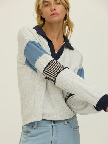 Paula Cotton Terry Colorblock Pullover Womens Outerwear Sweatshirt Threads 4 Thought