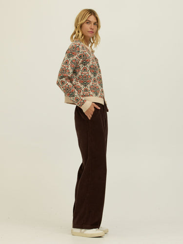 Effie Baroque Floral Cozy Cardigan Womens Outerwear Sweater Threads 4 Thought
