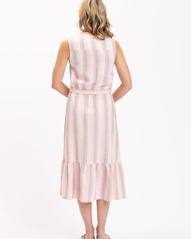 Veda Woven Stripe Tie-Waist Dress Womens Dresses Threads 4 Thought 