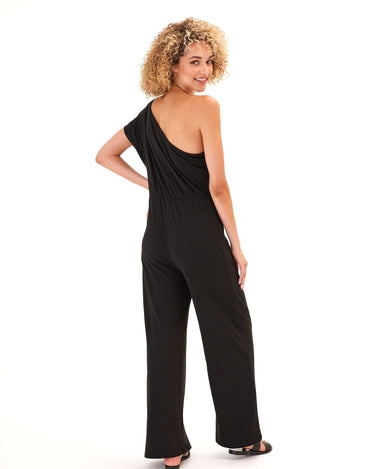 Shivani Luxe Jersey One-Shoulder Jumpsuit Womens Rompers Threads 4 Thought 