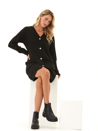 Lilianna Cozy Rib Cardigan Sweater Dress Womens Dresses Threads 4 Thought