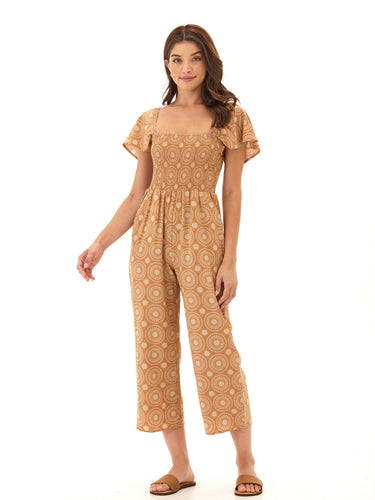 Lucille Medallion Print Woven Jumpsuit Womens Rompers Threads 4 Thought