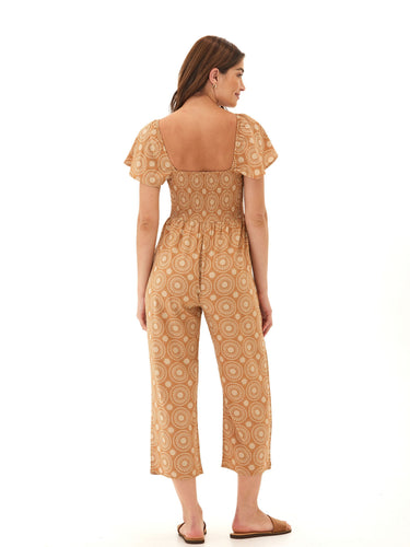 Lucille Medallion Print Woven Jumpsuit Womens Rompers Threads 4 Thought