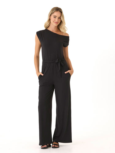 Leoni Luxe Jersey Wide Leg Jumpsuit Womens Rompers Threads 4 Thought