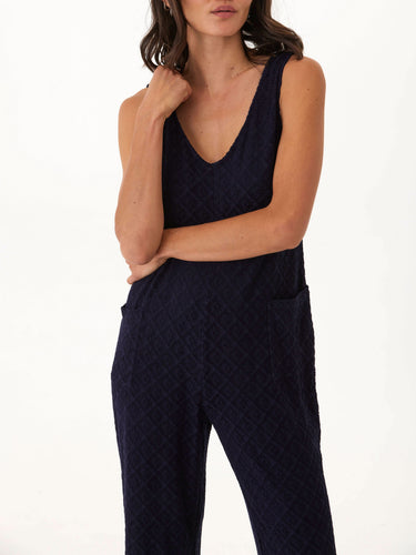 Rainey Jacquard Terry Patch Pocket Jumpsuit Womens Rompers Threads 4 Thought