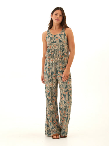 Colleen Island Flora Print Woven Jumpsuit Womens Rompers Threads 4 Thought