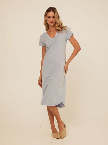 Ethel Mineral Wash Eco Jersey Midi Dress Threads 4 Thought
