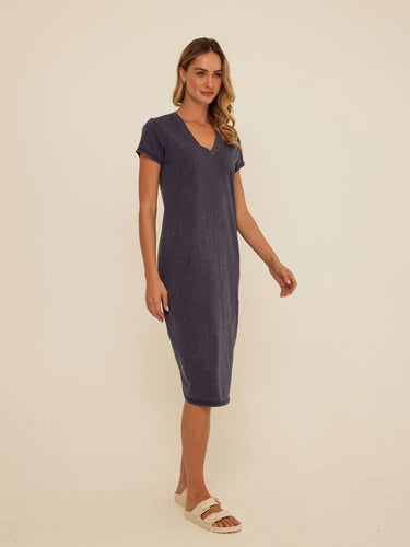Ethel Mineral Wash Eco Jersey Midi Dress Threads 4 Thought