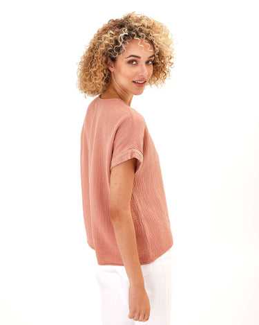 Celia Gauze Top Womens Tops Short Threads 4 Thought 